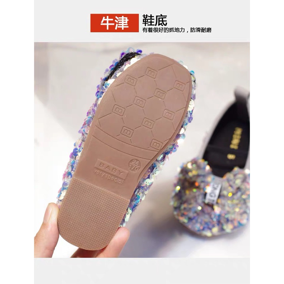 Giày Búp Bê Đế Mềm Đính Nơ Kim Sa Lấp Lánh Thời Trang Mùa Xuân | BigBuy360 - bigbuy360.vn