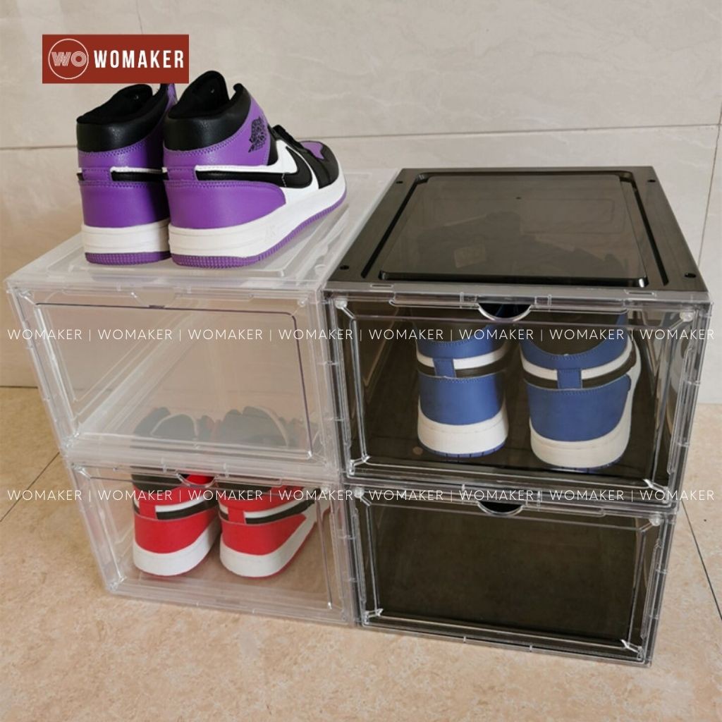 [Hàng Hot] Hộp Đựng Giày Thông Minh Nhựa Trong Suốt Đa Năng Tiện Lợi Sneaker Box