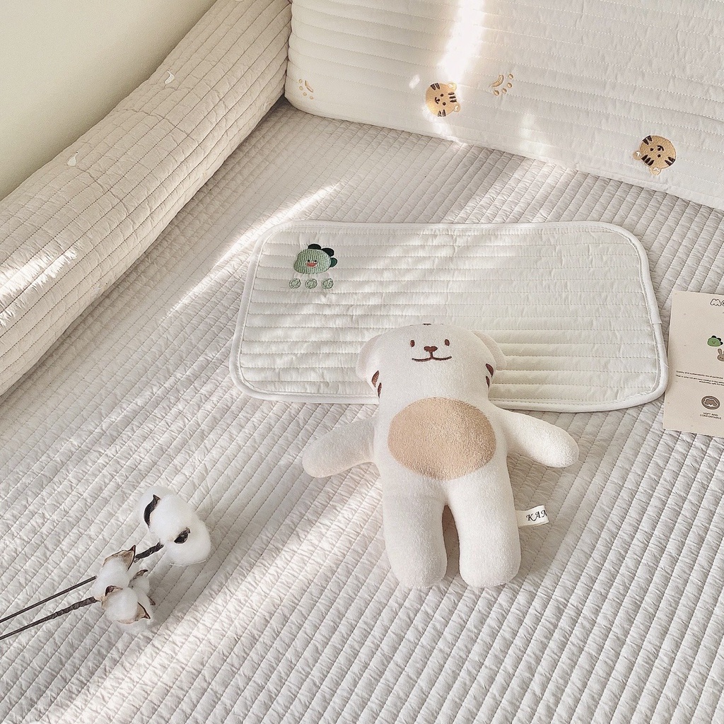 Lót Đầu Điều Hòa Cho Bé MONONA 1 LỚP &amp; 3 LỚP Xuất Hàn Thấm Hút Mồ Hôi Tốt Cho Con Ngủ Sâu Giấc