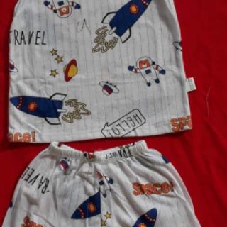 Bộ ba lỗ cotton giấy cho bé