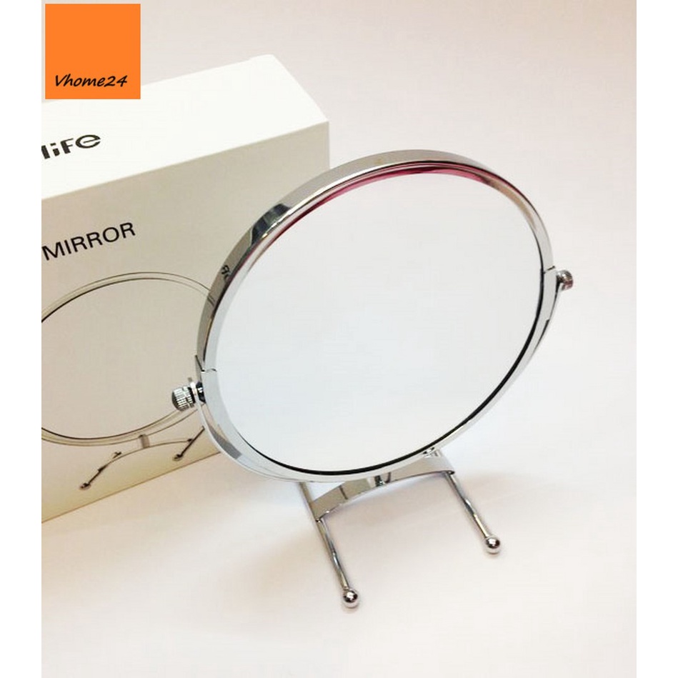 GƯƠNG ĐỂ BÀN INOX CHÂN CHỮ H 068 (CODE: GTD068)