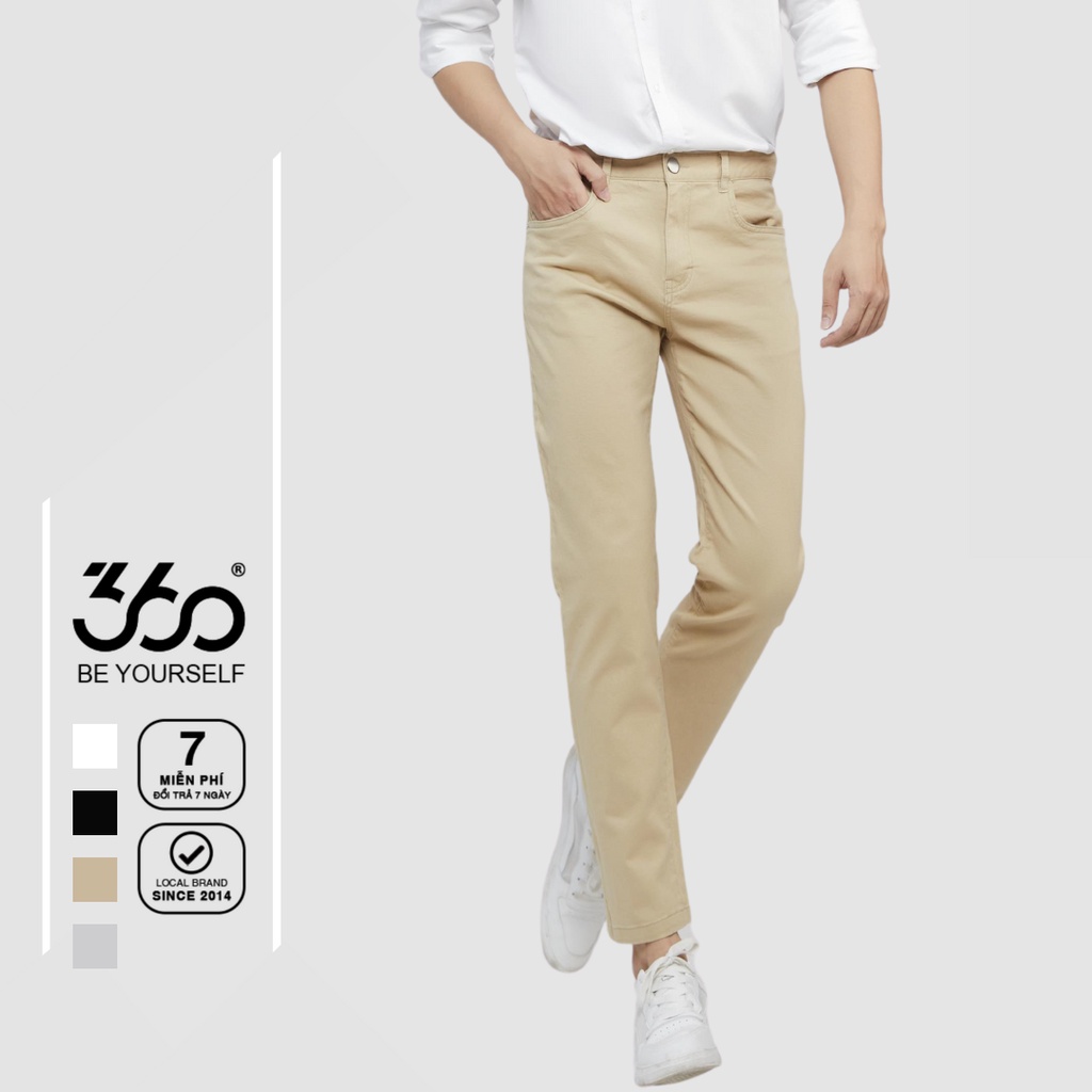 Quần kaki form slim thương hiệu thời trang nam 360 Boutique - QKLTK308