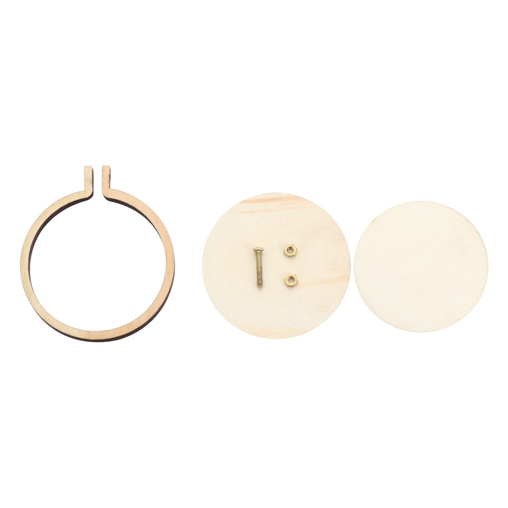 Khung tròn mini bằng gỗ dùng thêu tranh chữ thập DIY