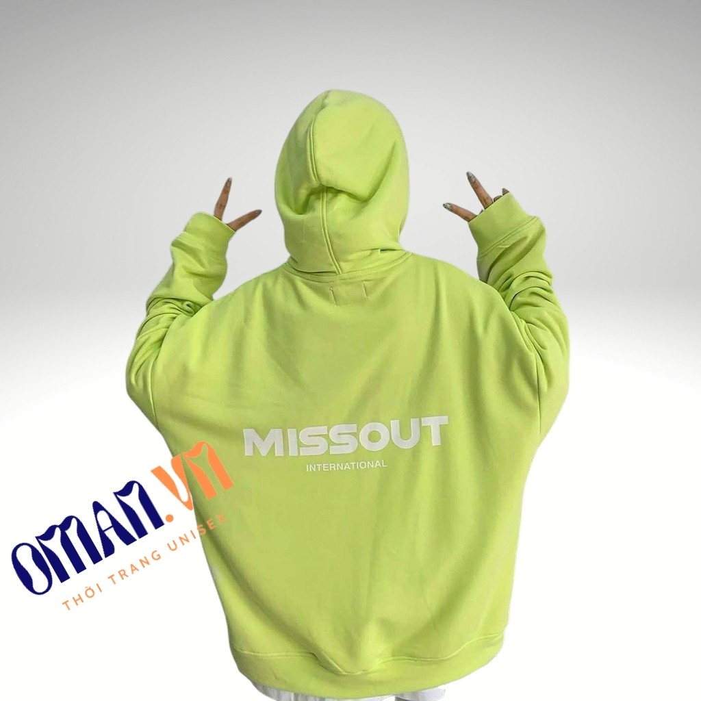 Áo khoác nỉ Hoodie MISS.OUT Dây Kéo form rộng áo nỉ bông ulzzang Cá Tính Unisex Oman | BigBuy360 - bigbuy360.vn