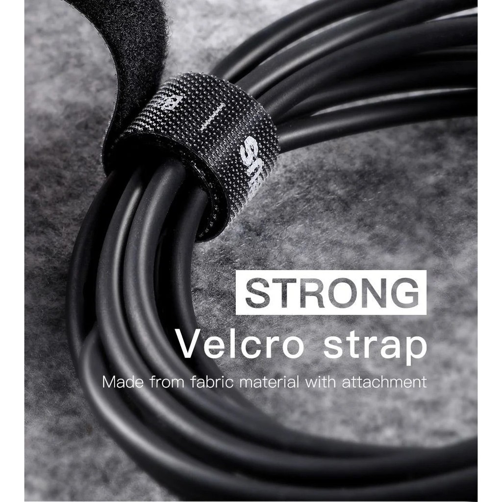 Cuộn dây dính đa năng Baseus Circle Velcro Strap, dùng để bó dây điện, cáp sạc, có thể cắt rời, dài 1m, 3m – Chính Hãng