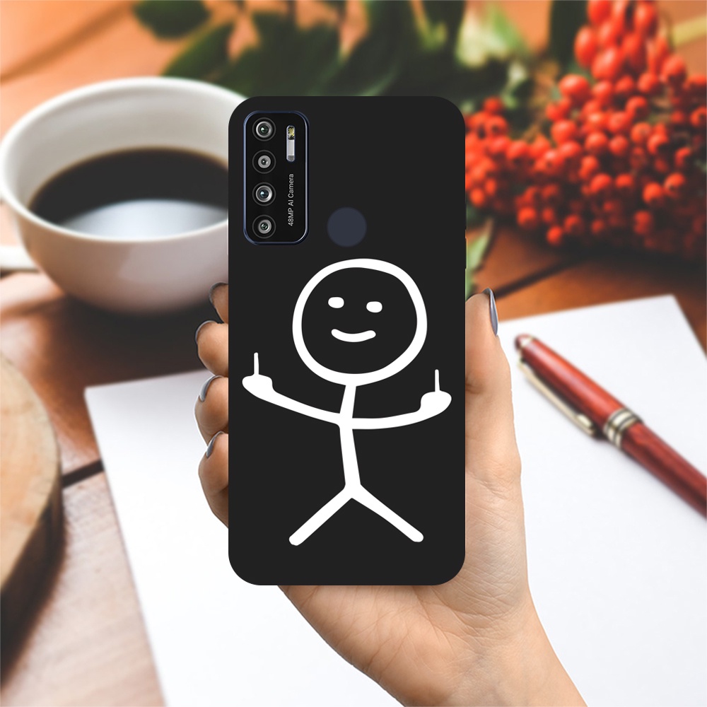 Ốp lưng Vsmart Joy 3/Joy 4/Active 3/Bee 3/Live/...dẻo đen hình Người que BST3