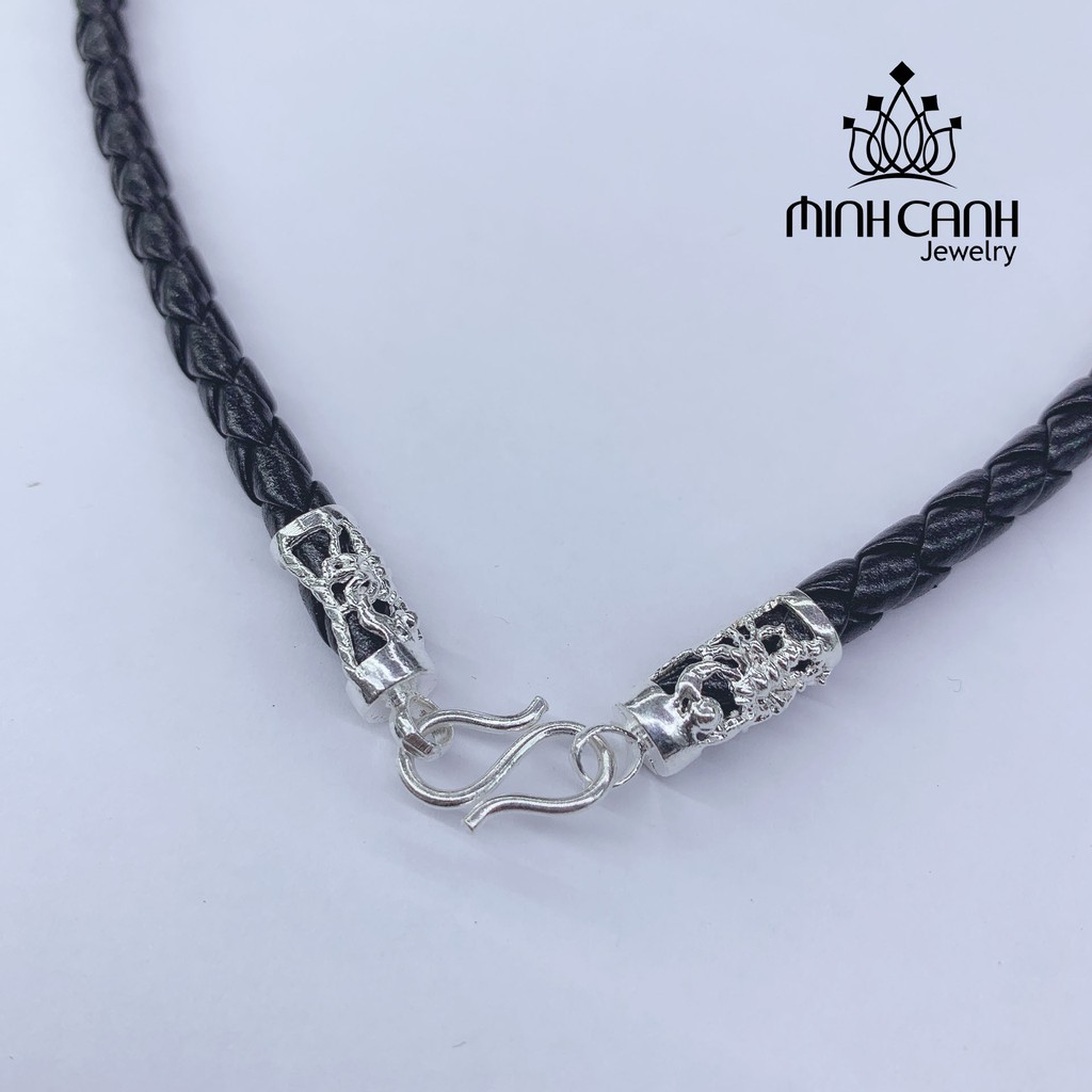 Dây Da Bọc Bạc 4 Đốt Họa Tiết Bọ Cạp Mạnh Mẽ - Minh Canh Jewelry