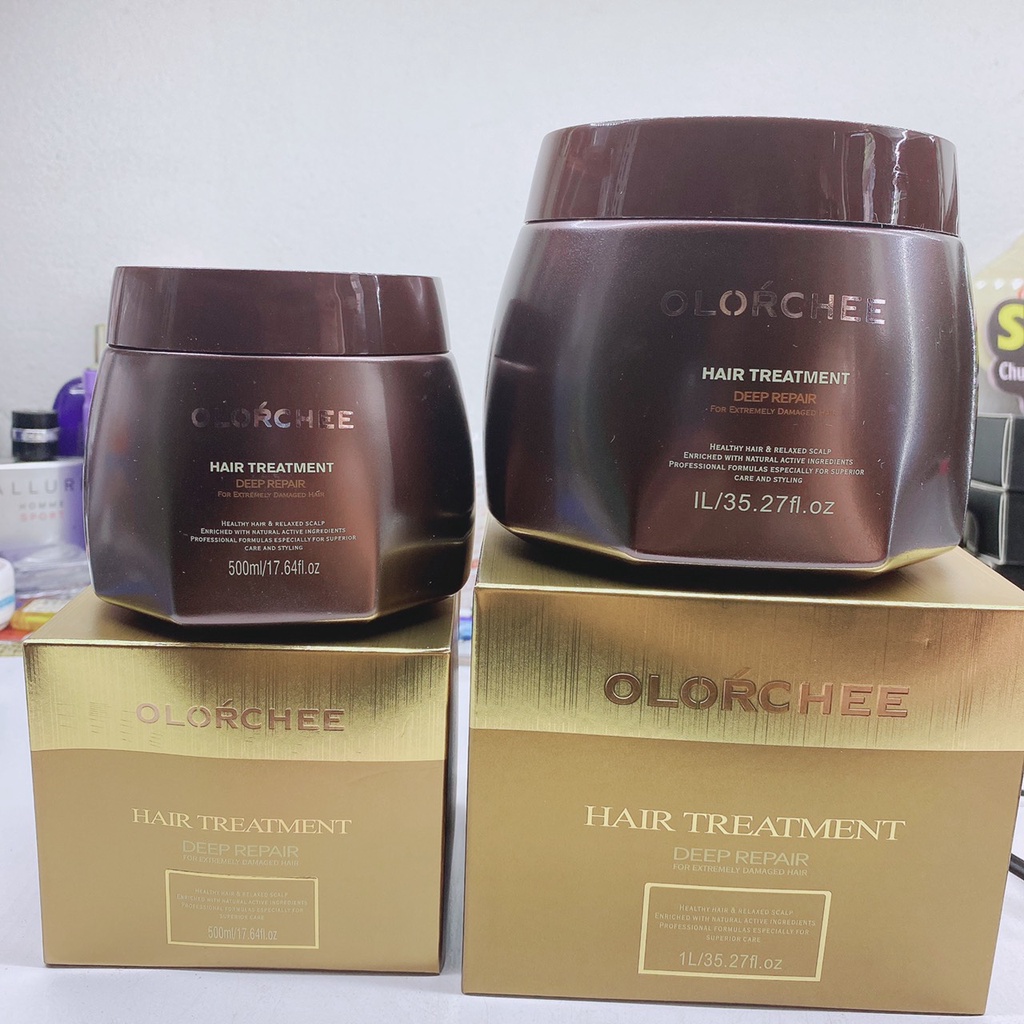 Kem hấp ủ tóc Olorchee 1000ml-500ML phục hồi Siêu mềm mượt