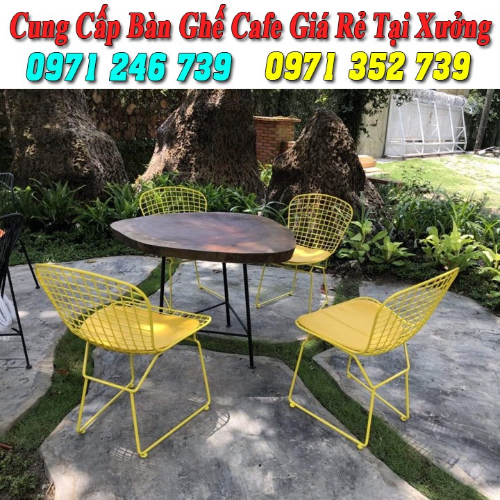 Bàn ghế cafe nhựa giả mây sân vườn giá rẻ