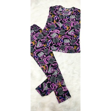 Bộ tay ngắn quần dài ống túm thun gân tầm ý