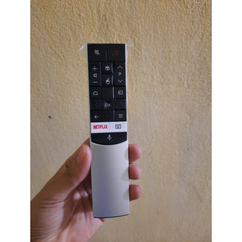 Remote Điều khiển tivi TCL giọng nói Mẫu 2- Hàng mới chính hãng vỏ nhôm cao cấp 100% Tặng kèm Pin