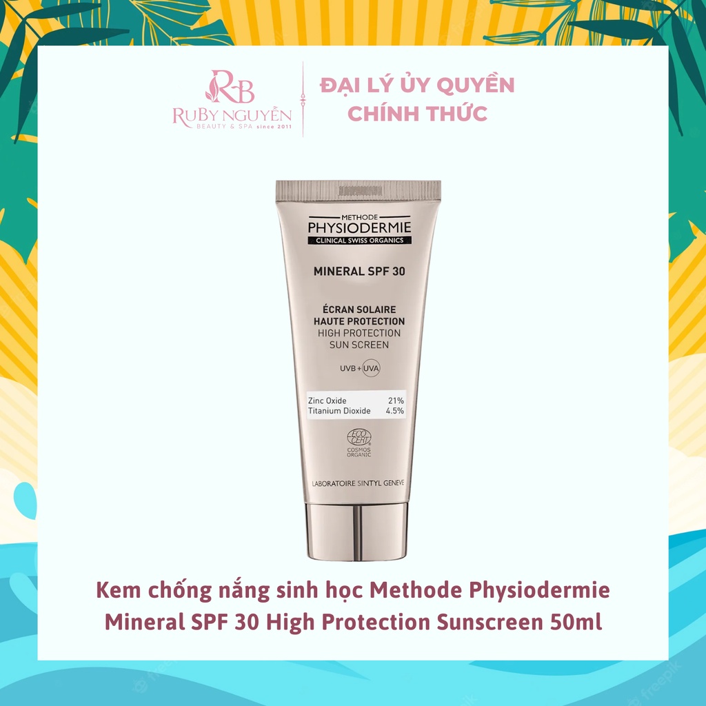 Kem chống nắng sinh học Methode Physiodermie Mineral SPF 30 High Protection Sunscreen 50ml