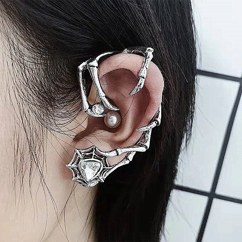 Khuyên Tai Cơ Học Hình Nhện Phong Cách punk Cổ Điển Cho Nữ