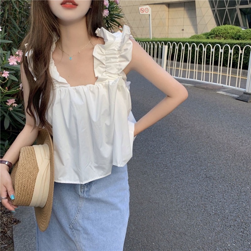 Áo Hai Dây Màu Trơn Thời Trang Mùa Hè Dành Cho Nữ