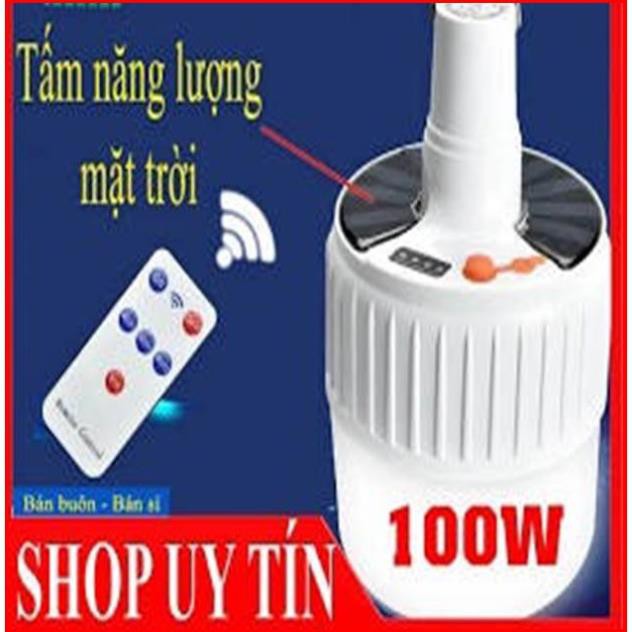 💡Bóng tích điện năng lượng mặt trời💡[100W có điều khiển từ xa ] SIÊU SÁNG, SIÊU RẺ