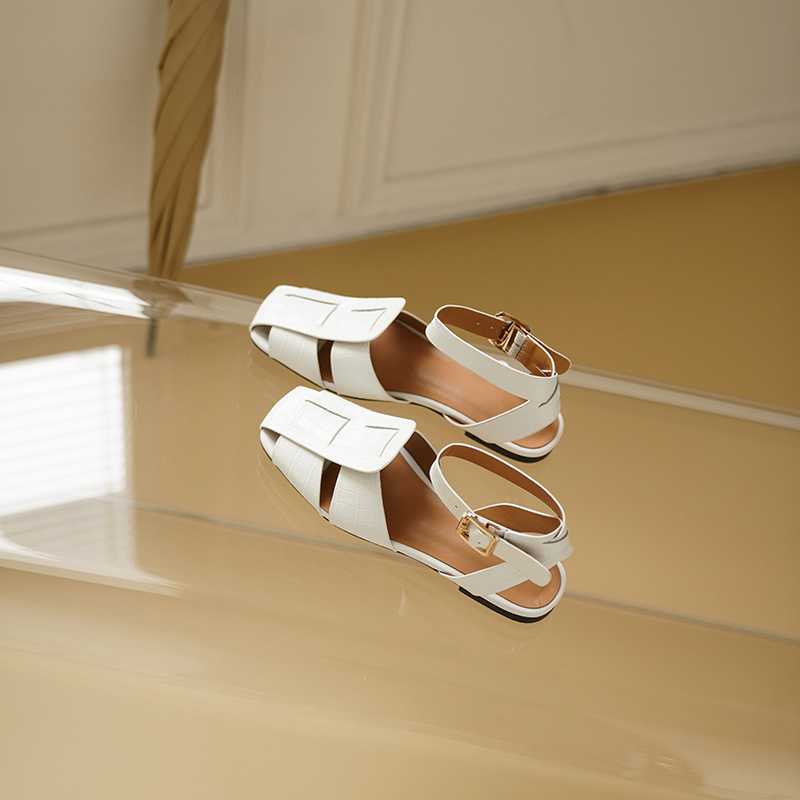 Sandal rọ bản to dây hậu đan chéo- dép quai hậu đế bệt mã CH45 -LAMLAM3456