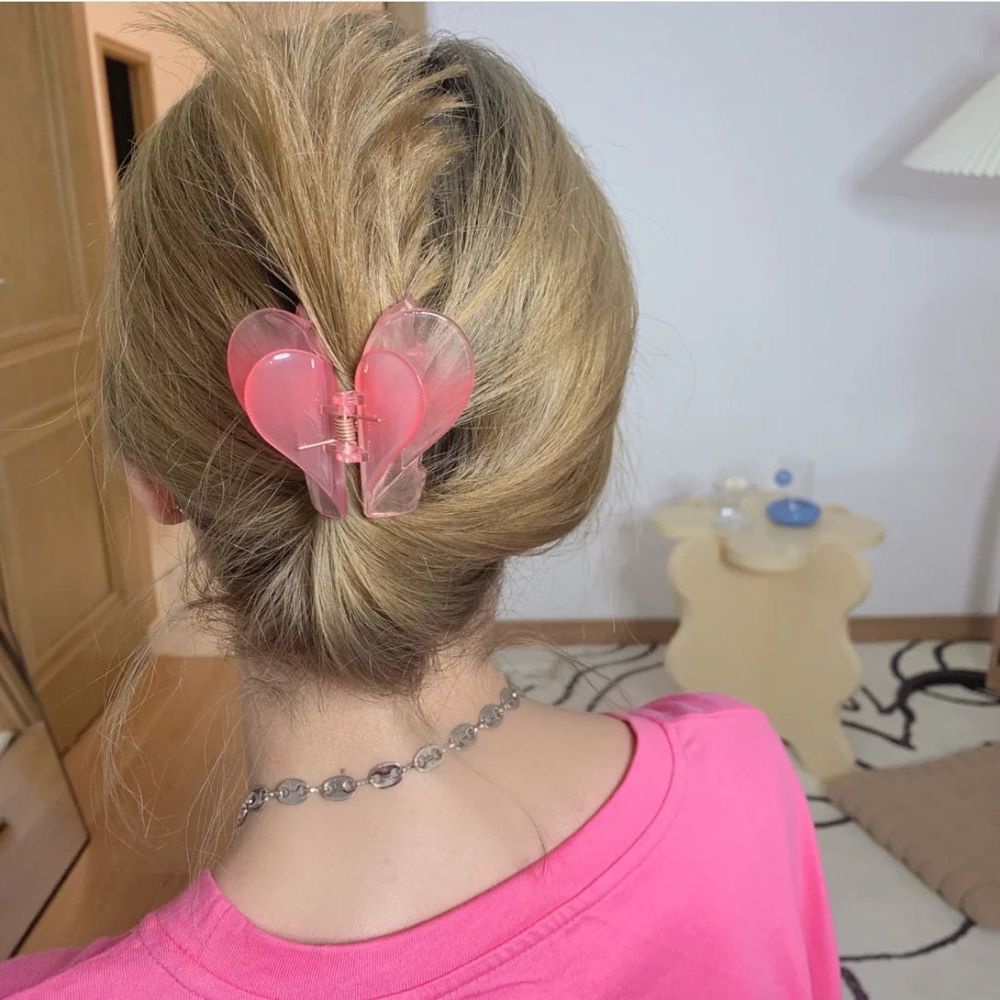 Kẹp tóc hỗ trợ rửa mặt Càng Cua Hai Lớp Trong Suốt Nhiều Màu Phong Cách Hàn Quốc Thanh Lịch Cho Nữ