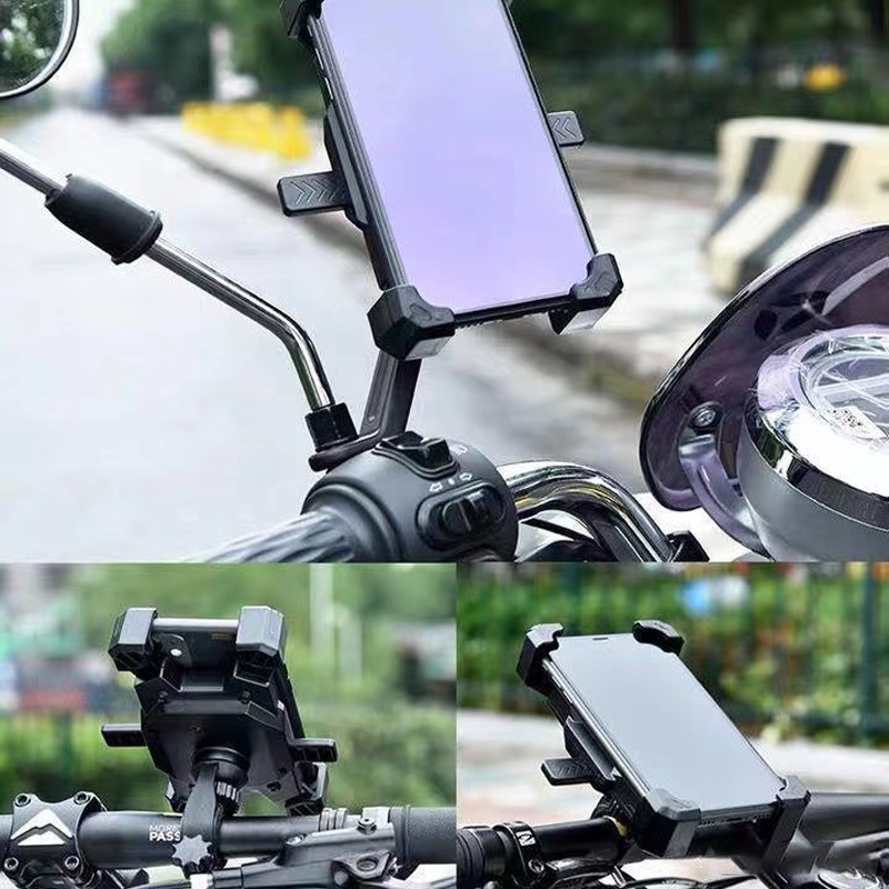 Giá đỡ điện thoại xe máy giá đỡ điện thoại đa năng xe máy phổ thông giá đỡ điện thoại xe đạp Giá đỡ điện thoại di động xoay 360 độ có thể thu vào