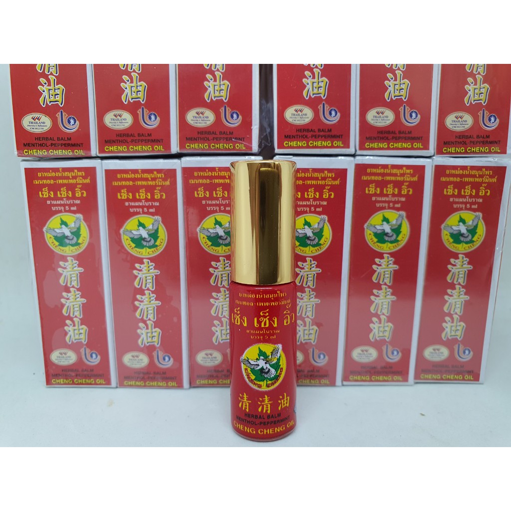 6 CHAI DẦU GIÓ LĂN CHENG CHENG HOT THẢO MỘC CHÍNH HÃNG THÁI LAN 5ML