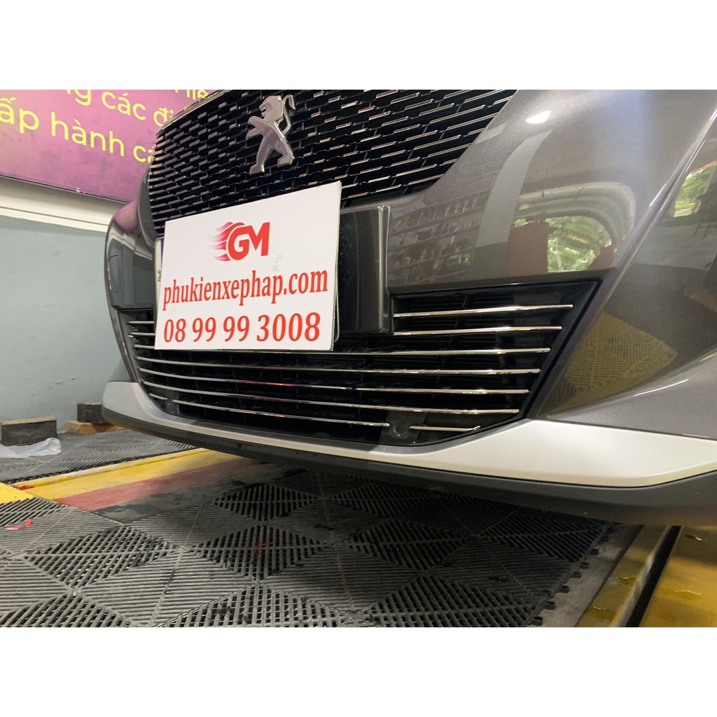 Nẹp trang trí phần đầu cản trước PEUGEOT 2008, ốp trang trí cản trước 2008, thanh dán trang trí 2008