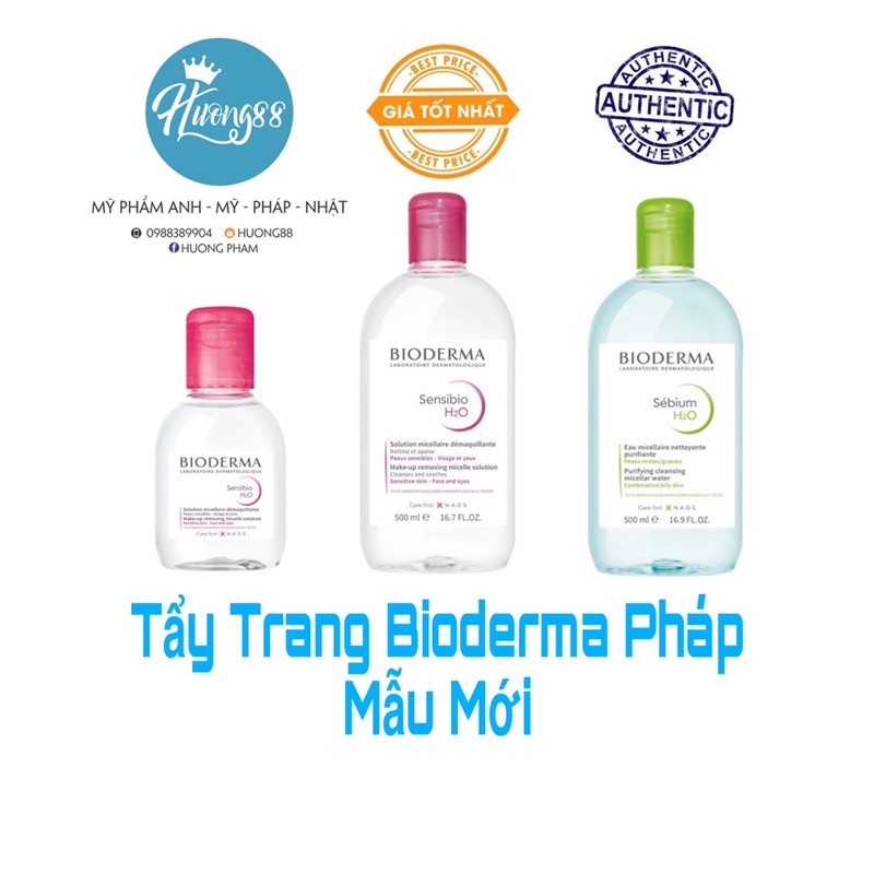 Nước Tẩy Trang Bioderma Pháp Sensibio 100/500ml