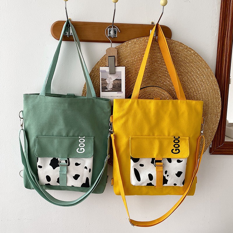 Túi Xách Đeo Chéo Một Bên Vai Bằng Vải Canvas Đa Chức Năng Kích Thước Lớn Hợp Thời Trang Mới Cho Nữ
