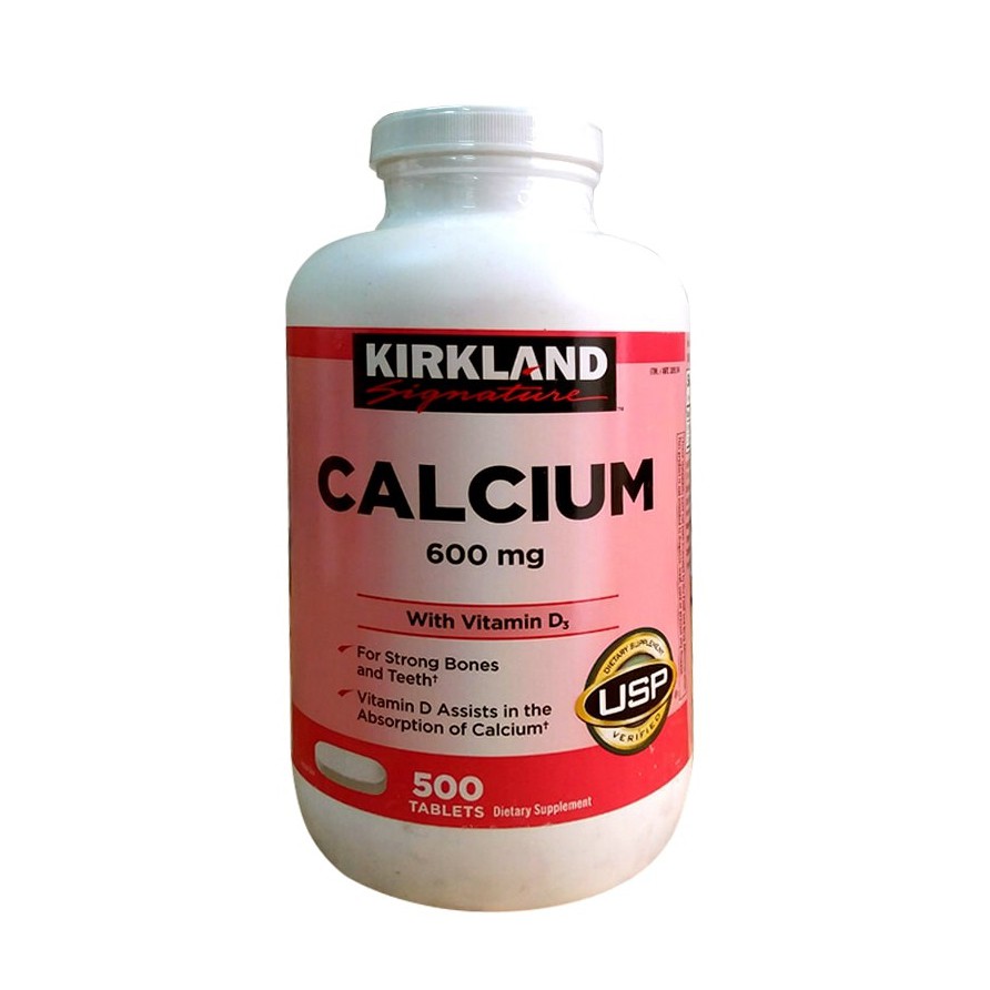 Viên Bổ Sung Canxi Kirkland Signature Calcium 600mg+D3 500 viên
