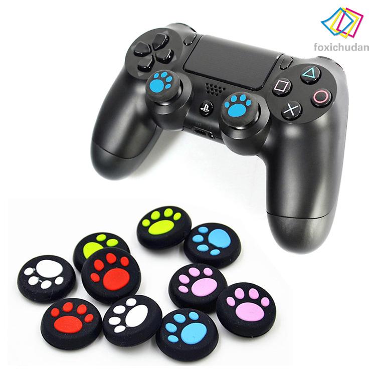 Bộ 2 nút bấm silicone hình mèo cho tay cầm chơi game PS3 PS4 Xbox One / 360 tiện dụng