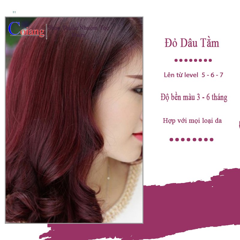 Thuốc nhuộm tóc màu ĐỎ DÂU - STRAWBERRY không cần thuốc tẩy tóc Chenglovehairs, Chenglovehair