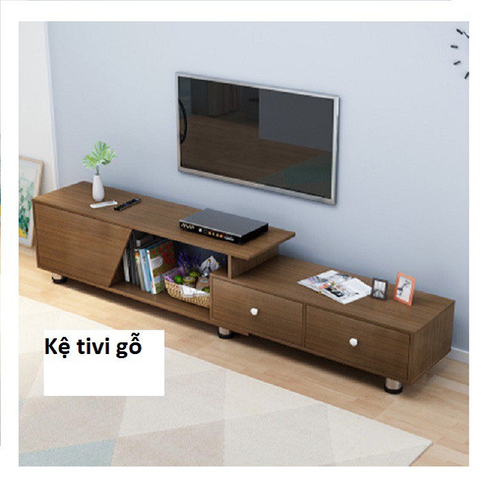 ⭐Rẻ vô địch⭐ Kệ tivi treo tường dài 1m4 -1m9, kệ tivi gỗ KTV017