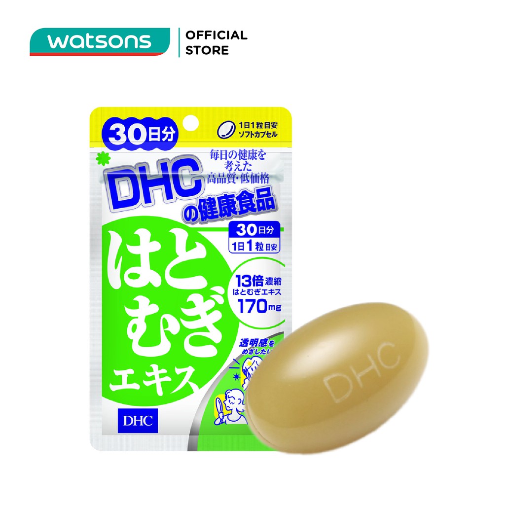 Thực Phẩm Bảo Vệ Sức Khỏe DHC Sáng Da Adlay Extract Soft Capsule Viên Nang Mềm 30 viên/túi