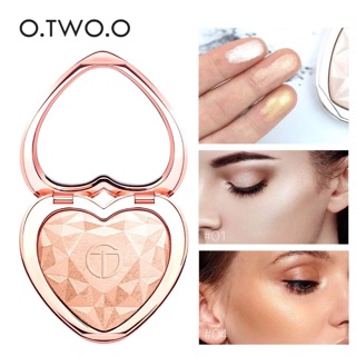 Phấn nén bắt sáng highlight  O.TWO.O trái tim