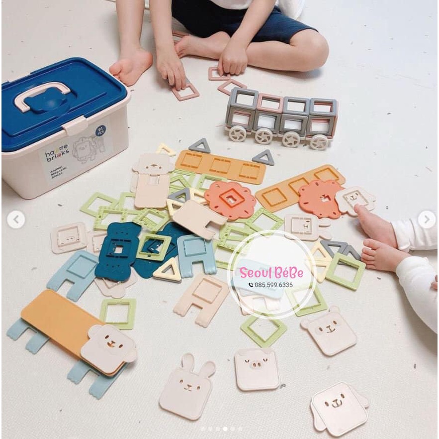 Khối đồ chơi từ tính động vật HAAVE BRICKS Animal Magnetic Blocks