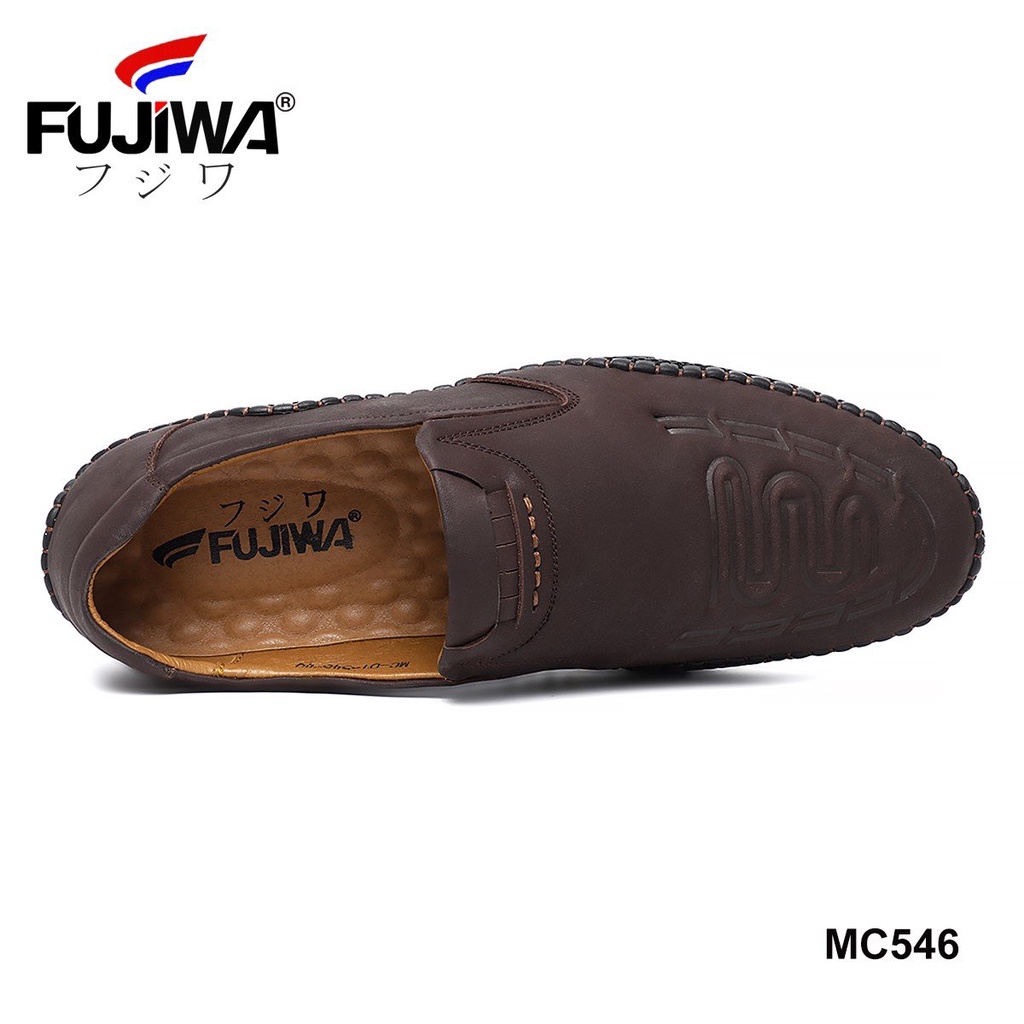 Giày Lười Nam Da Bò FUJIWA - MC546. Da Dập Vân Hoạ Tiết. Được Đóng Thủ Công (Handmade). Có Size:  38, 39, 40, 41, 42, 43