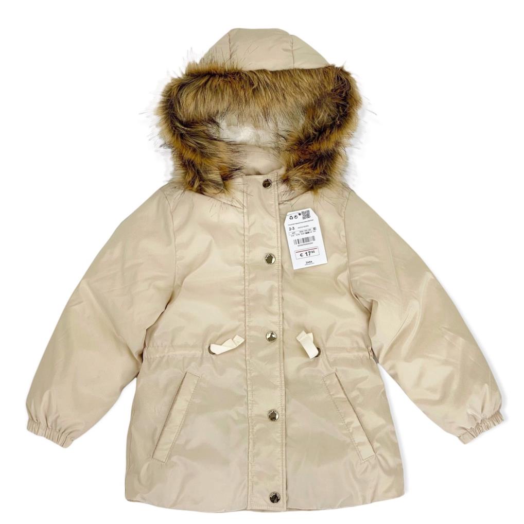 Áo phao bé gái litibaby mũ lông PZ01 size 12/18 - 4/5 Chính hãng, đổi trả 10 ngày không ưng