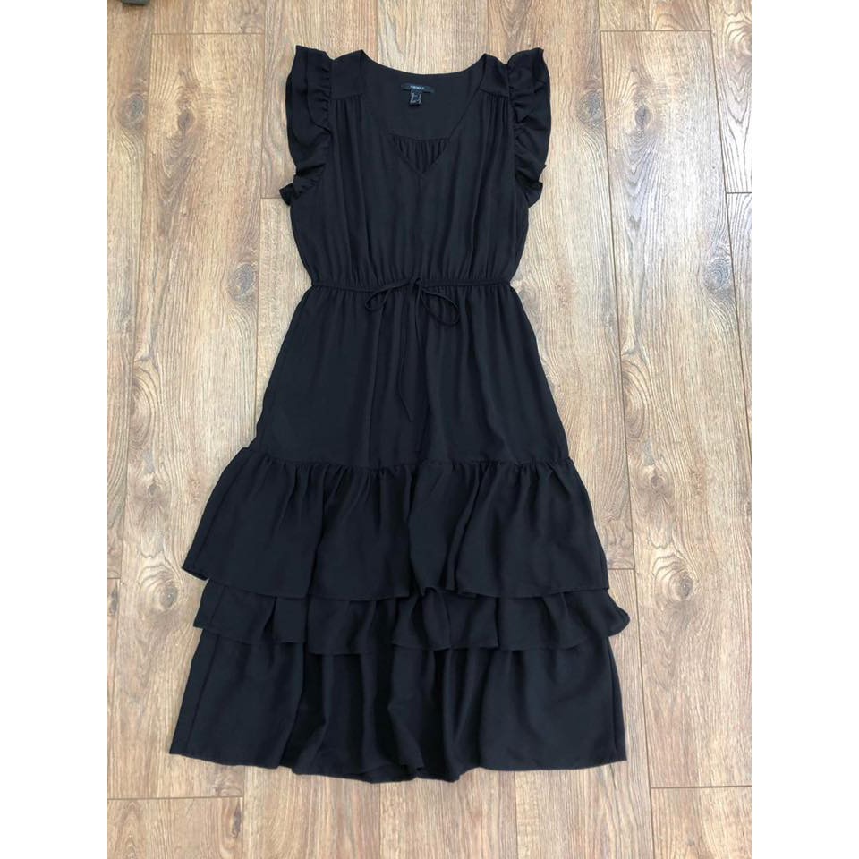 Đầm midi voan tầng