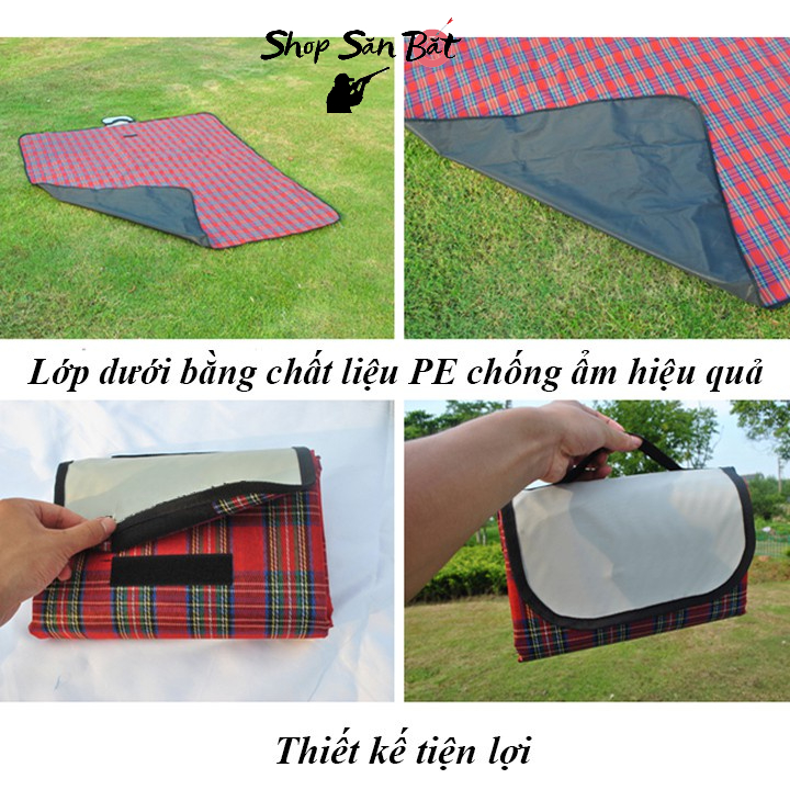 Thảm dã ngoại, Thảm du lịch gấp gọn chống thấm nước tốt, đi phượt, cắm trại gấp gọn tiện lợi - DCP1