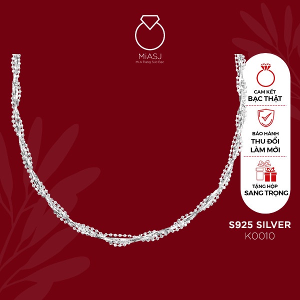 Kiềng cổ nữ Bạc Ý S925 cao cấp sang trọng nhiều kiểu | MIASJ Trang sức bạc
