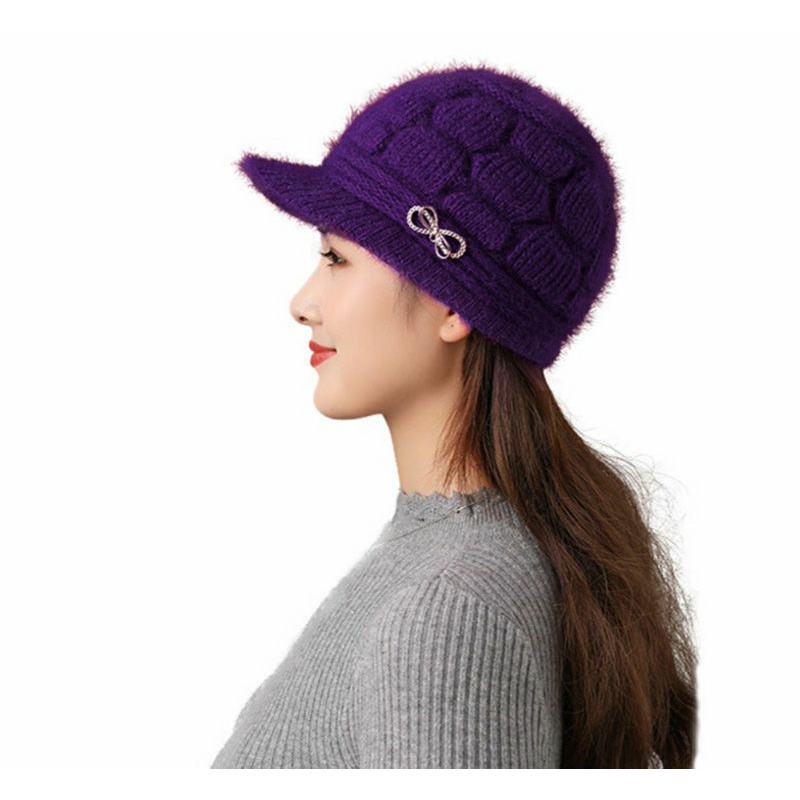 Mũ len nón len beret lưỡi trai nữ thời trang Hàn Quốc