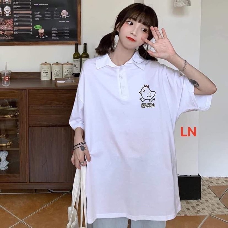 Áo polo gà trắng LN11