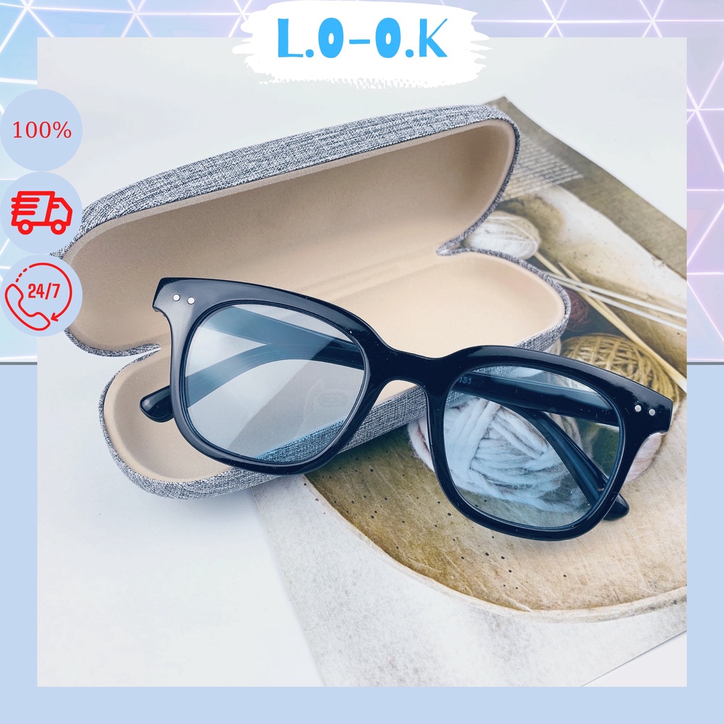 Gọng kính giả cận - Kính thời trang 2 chấm sắt _ LOOK