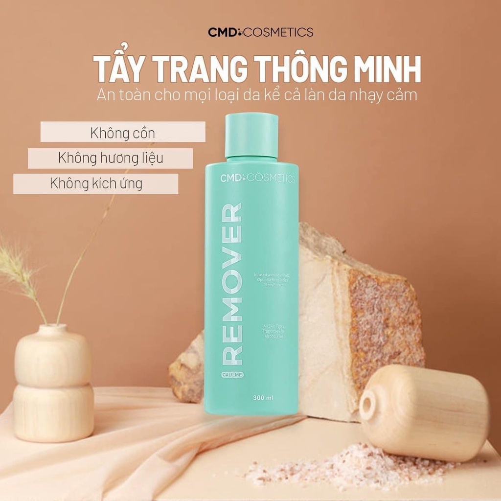 NƯỚC TẨY TRANG GIẢM MỤN CHIẾT XUẤT XƯƠNG RỒNG CHỐNG LÃO HÓA LÀM DỊU DA CALL ME REMOVER 300ML CHÍNH HÃNG - 10398