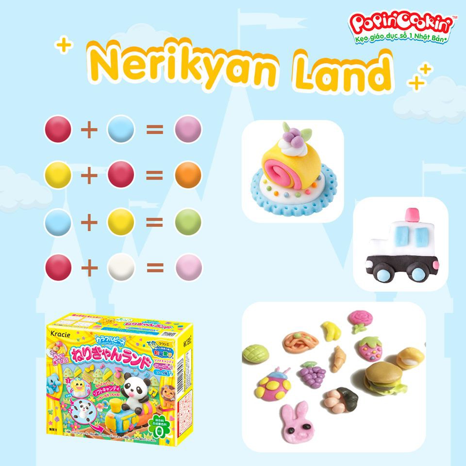 Kẹo Popin Cookin đồ chơi sáng tạo ăn được Thế Giới Diệu Kỳ - Nerikyan Land HSD T8.2021 chính hãng