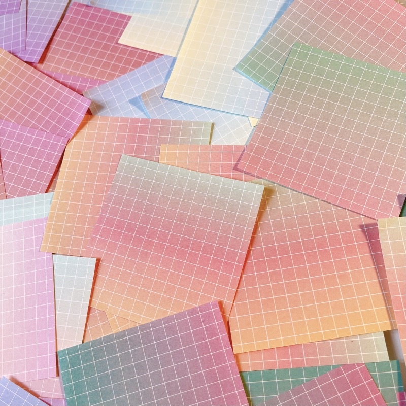 [Mã LIFEB04ALL giảm 10% tối đa 15K đơn 0Đ] Set 50 giấy note kẻ ô vuông màu pastel siêu cưng