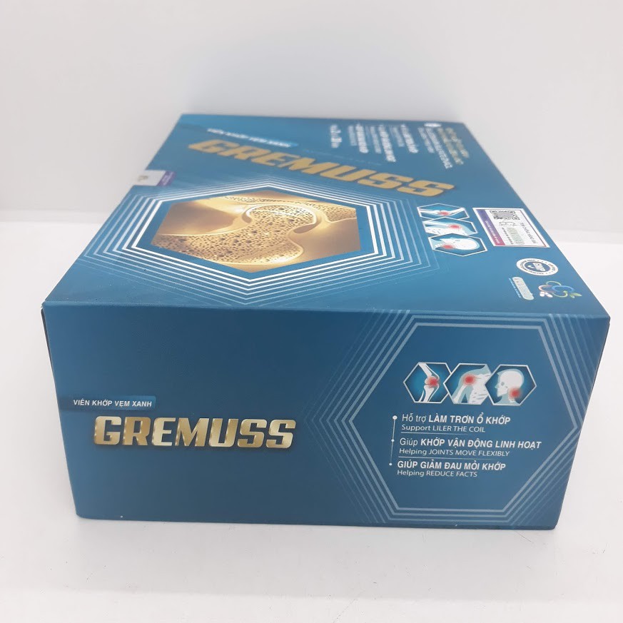 Viên khớp vẹm xanh GREMUSS [CHÍNH HÃNG] hộp 2 lọ x 30 viên