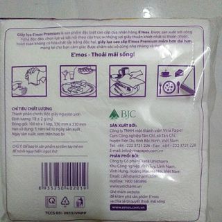 Combo 10 gói khăn ăn cao cấp E'mos100 tờ