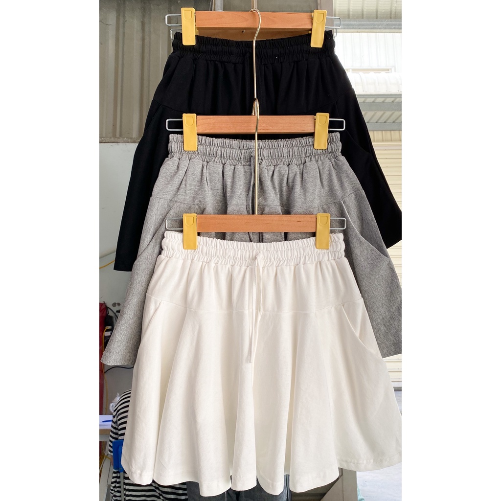 Quần đùi nữ quần short giả chân váy cạp chun chất  mát | BigBuy360 - bigbuy360.vn