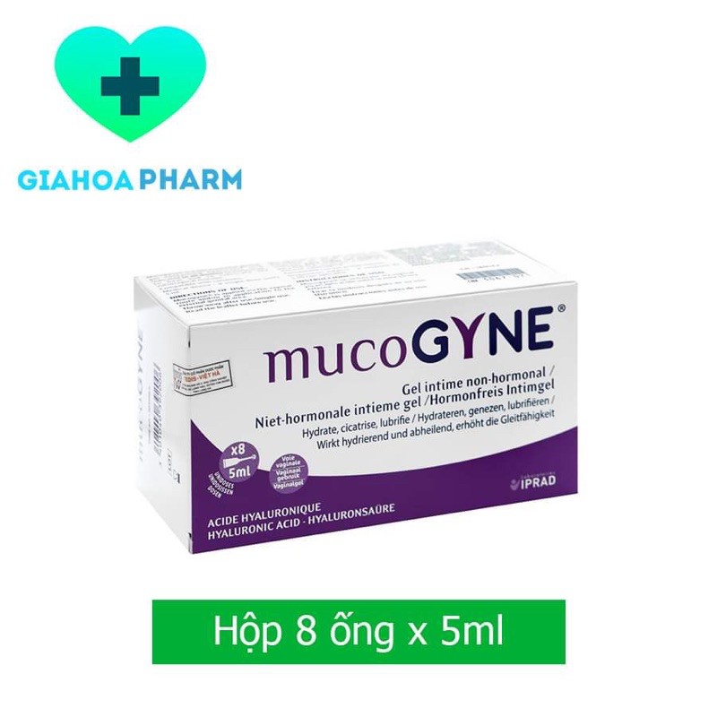 Gel bôi trơn, làm ẩm âm đạo Mucogyne (Hộp 8 ống x 5ml) (Nhập khẩu Pháp)