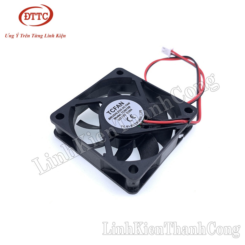 Quạt Tản Nhiệt 6015 6cm 6x6x1.5cm 12V 0.25A