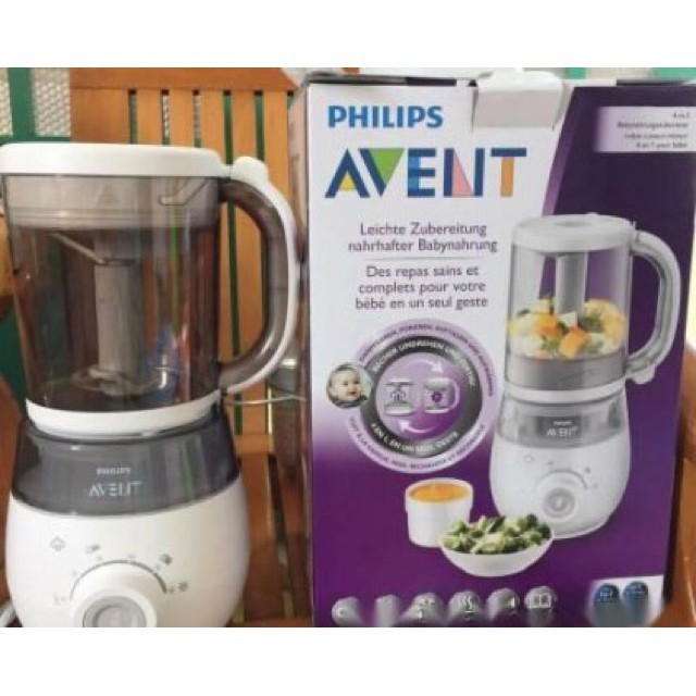 Máy Hấp Và Xay Thức Ăn 4 trong 1 Philips Avent SCF875.02